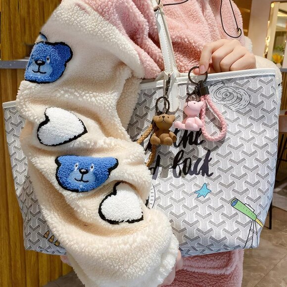 Bear Resin Keychain Bear Key Ring Bag Charm for Car Keys, Backpack Accessories,D - Picture 3 of 6